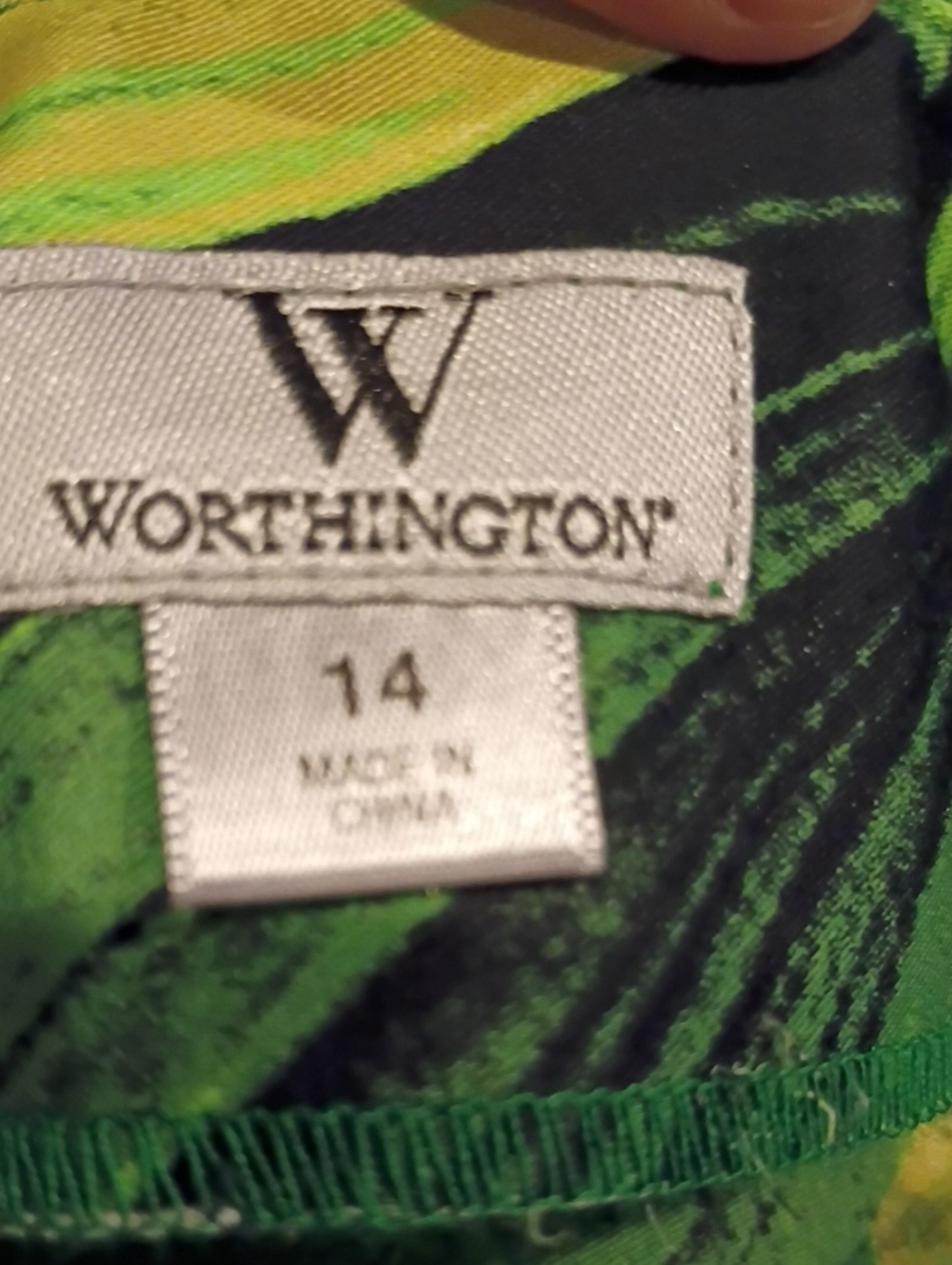 Worthington Green Lush Jungle Print Skirt